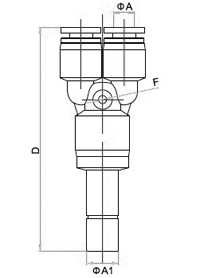 PWJ,Pneumatic Fittings with NPT AND BSPT thread, Air Fittings, one touch tube fittings, Pneumatic Fitting, Nickel Plated Brass Push in Fittings